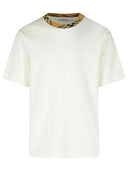 Burberry „Ryan w Cotone Bianca Con Finitute„ Check ”Thirt