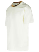 Burberry „Ryan w Cotone Bianca Con Finitute„ Check ”Thirt