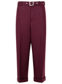 Jil Sander Wine Wool Pants