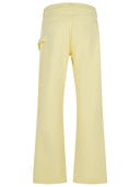 Jw Anderson Workwear' Cotton Pants With Yellow Twisted Leg