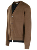 Jw Anderson Brown Cashmere Blend Layered Cardigan