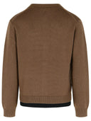 Jw Anderson Brown Cashmere Blend Layered Cardigan