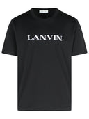 Camiseta de algodón negro de Lanvin