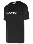 Camiseta de algodón negro de Lanvin