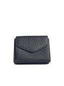 Maison Margiela 'Four Stitches' compacte Black Lear Wallet