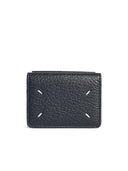 Maison Margiela 'Four Stitches' compacte Black Lear Wallet