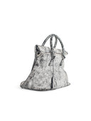 Maison Margiela '5 AC' svartvitt sprucken Lear Bag
