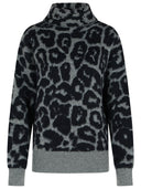 Stella Mc Cartney Grey Alpaca Blend Turtleneck Sweater