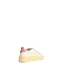 Autry 'Medalist Low' White y Pink Lear Sneakers