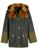 Barbour 'Imelda' Parka en coton ciré vert foncé