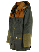 Barbour 'Imelda' Parka en coton ciré vert foncé