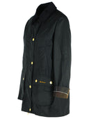 Barbour 'Beadnell' Black Waxed Cotton Jacket