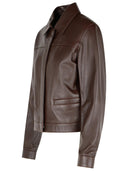 Lou Lou Studio 'Ascot' Brown Lear Jacket