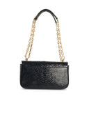 Michael Michael Kors Tribeca 'Black Snake Print Lear Schoudertas