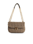 Bolso de hombro de Michael Michael Kors 'Tribeca' en Birch Woven Lear