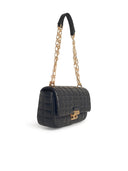 Michael Michael Kors 'Quilt' Black Lear Crossbody Bag