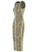 Michael Michael Kors Snake Print Viscose Blend Dress