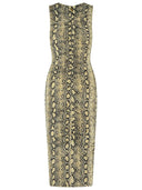 Michael Michael Kors Snake Print Viscose Blend Dress