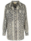 Michael Michael Kors Snake Print Cotton Shirt