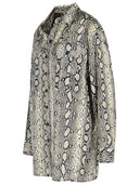 Michael Michael Kors Snake Print Cotton Shirt