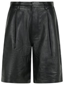 Michael Michael Kors Black Pleated Lear Bermuda Shorts