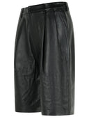 Michael Michael Kors Black Pleated Lear Bermuda Shorts