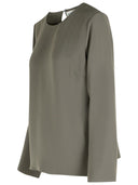 P.A.R.O.S.H. 'Poker' grijze polyester blouse