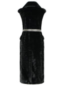 P.A.R.O.S.H. Black Faux Fur Coat