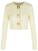 Self Portrait Cream Wool Knit Cardigan