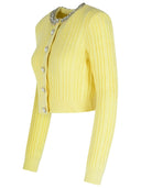 Self Portrait Yellow Alpaca Blend Cardigan