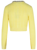 Self Portrait Yellow Alpaca Blend Cardigan