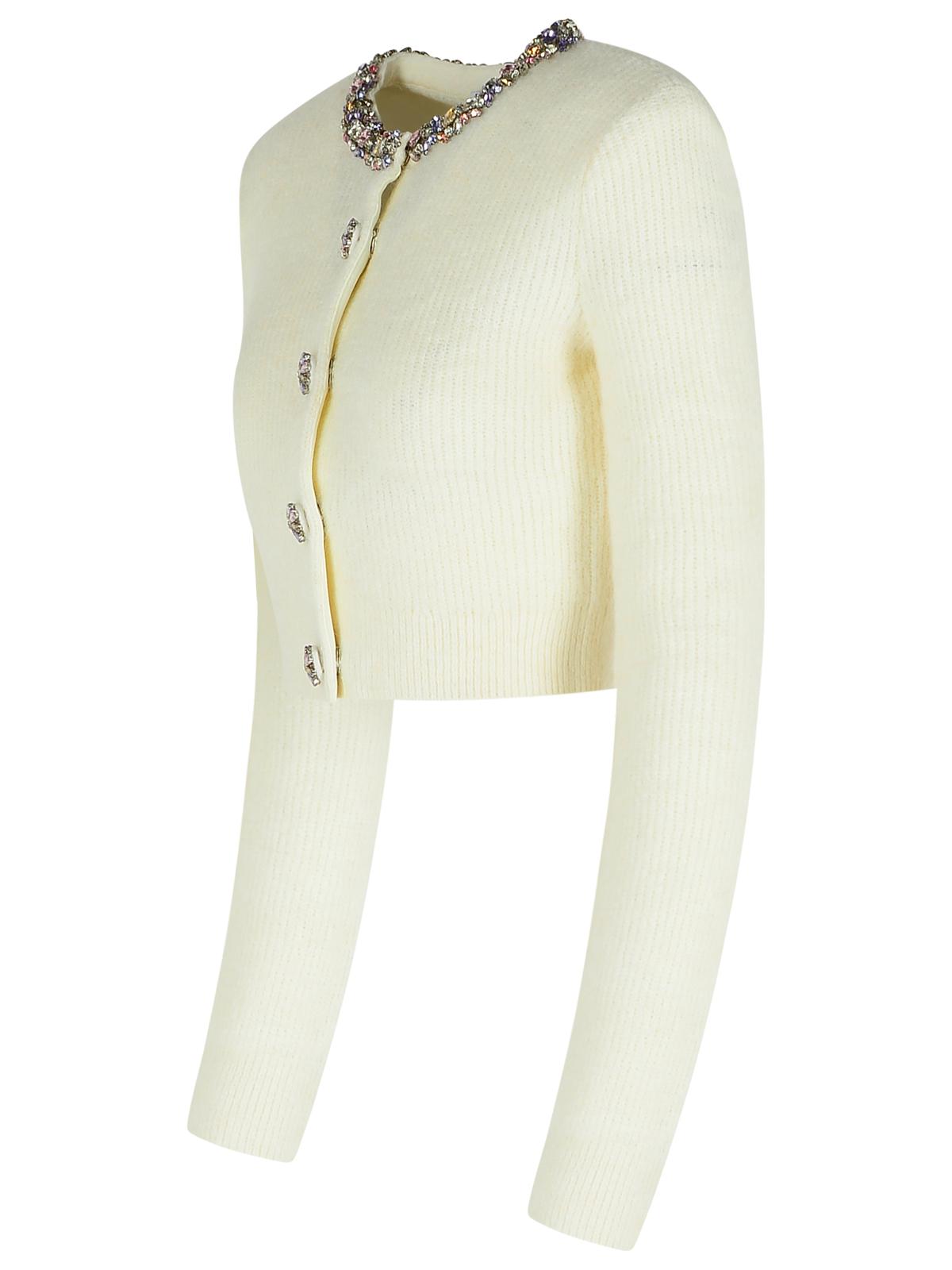 Self Portrait Cream Alpaca Blend Cardigan