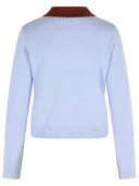 Self Portrait Blue Wool Blend Sweater