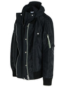 Chaqueta de nylon negro de Sacai