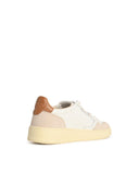 Autry 'Medalist Low' Sneakers In Duede And Sugar White And Brown Lear