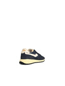 Autry 'Reelwind Low' Dark Blue Nylon and Suede Sneakers