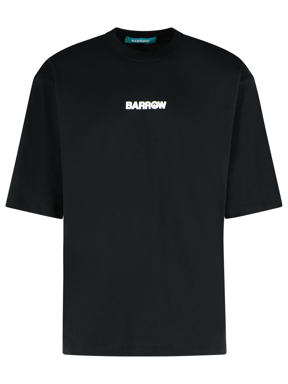 Barrow Black Cotton T Shirt