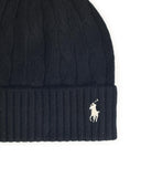Polo Ralph Lauren Black Wool Blend Beanie