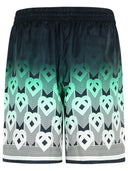 Casablanca Green Silk Bermuda Shorts