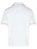 Casablanca Short Sleeved Shirt In Jacquard Cotton Blend Terry Cloth With White Monogram