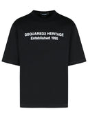 Dsquared2 'Heritage' Black Cotton T Shirt