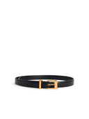 Khaite 'Manhattan' Black Lear Belt