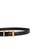 Khaite 'Manhattan' Black Lear Belt