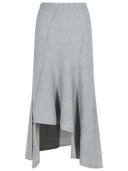 Khaite 'Miranda' Grey Wool Skirt