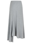 Khaite 'Miranda' Grey Wool Skirt