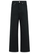 Khaite 'Bonnie' Black Cotton Jeans