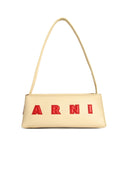 Marni 'Museo Baguette' Cream Lear Bag