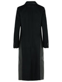 Marni Black Lear And Virgin Wool Coat