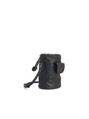 Longchamp 'Le Pliage' Black Lear Bucket Bag