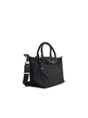 Longchamp Bag With 'S Le Pliage Energy' Handle In Black Recycled Tela